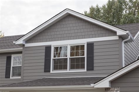 Aged Pewter Hardie Siding In Straight Edge Shake And 7 Lap Plank