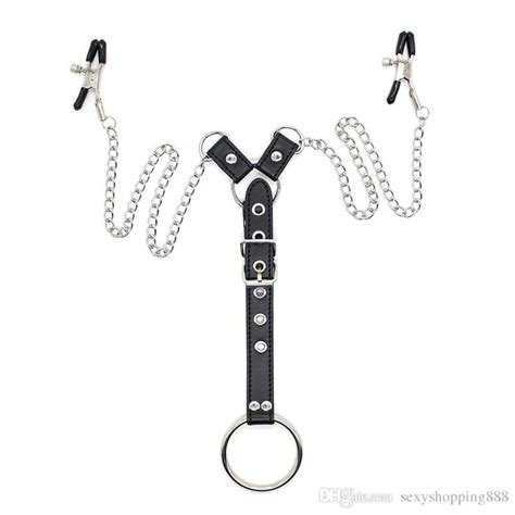 Breast Nipple Clamps Stainless Steel Metal Penis Cock Dick Ring Tits Clips With Gay Delay