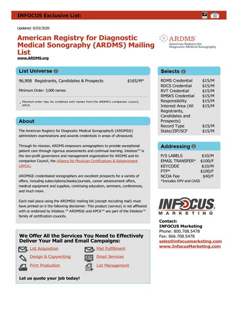 Fillable Online American Registry For Diagnostic Medical Sonography