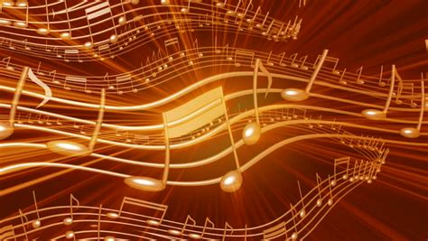 Music Notes Background In Gold Abstract Background With