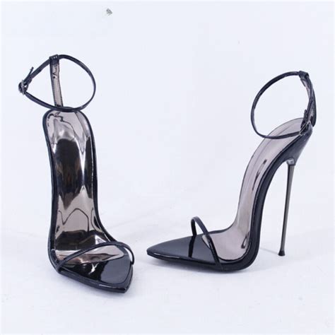 women 16cm super high stiletto heels pointed toe ankle buckle straps sandals clu ebay