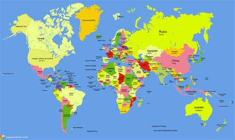 Mapa Mundi Mapa Completo Politico Mapa Continentes E Paises Images