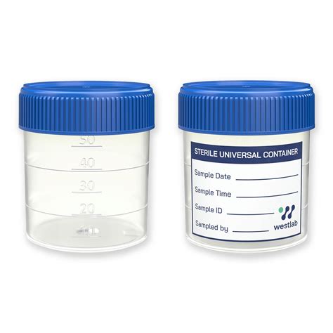 Universal Specimen Container 60ml Gamma Sterile Labelled Or Unlabelled