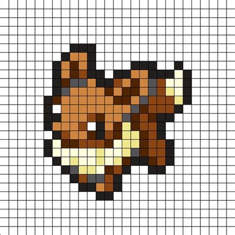 Minecraft Eevee Pixel Art Grid