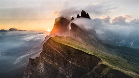 Dolomites Mountain Range 5k Sony Bravia Tv Original Oled Hd Nature 4k