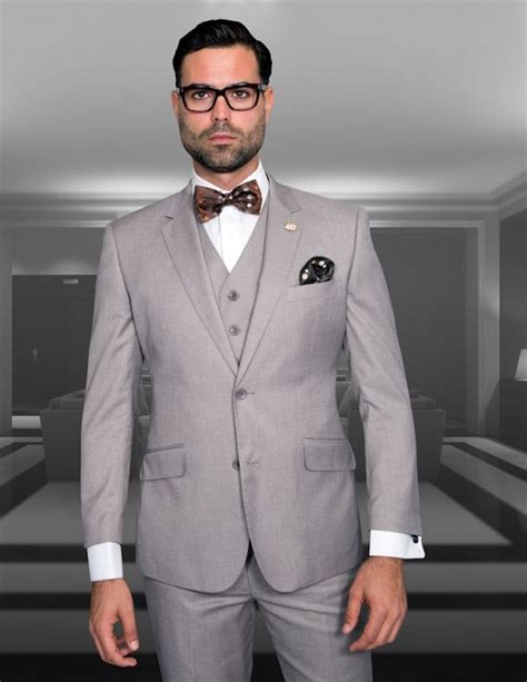 Statement Stzv 100 Tan Solid 3 Pc Suit Modern Fit Studio Menwear