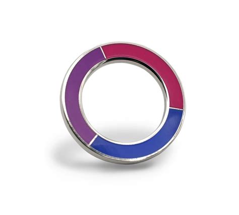 bisexual pride circle enamel pin compoco