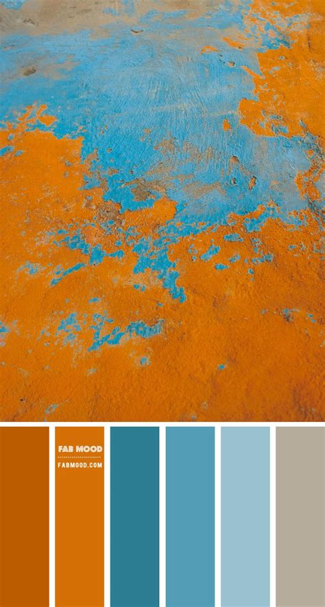 Blue Teal And Pumpkin Colour Scheme Colour Palette 89 In 2020