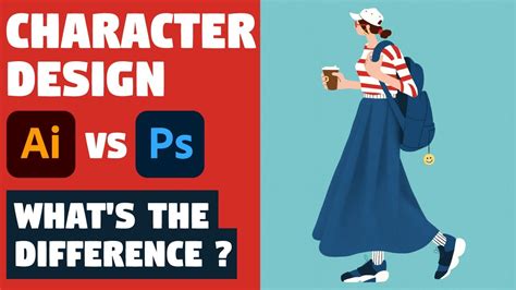 Character Illustration In Illustrator Vs Photoshop Whats The Difference Tutorial Youtube