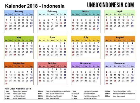 Ini Dia Kalendar Hari Libur Nasional Indonesia Tahun 2018 Yang Wajib