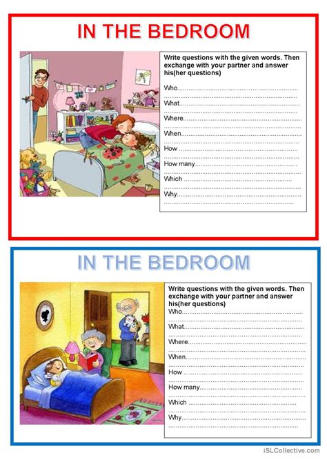Pairwork In The Bedroom Discussion English Esl Worksheets Pdf And Doc
