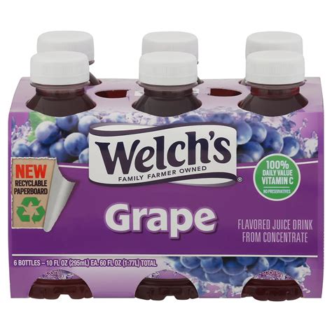 Welchs Grape Juice Drink 10 Oz Bottles Shop Juice At H E B