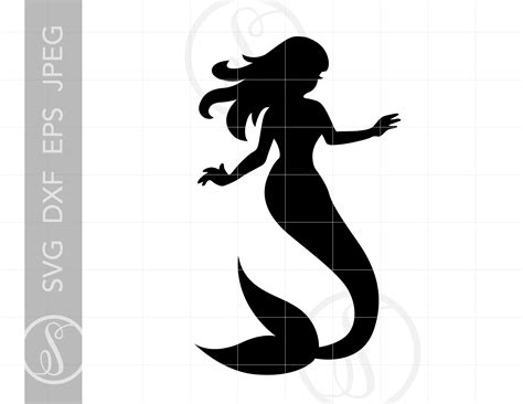 Mermaid Svg Mermaid Clipart Mermaid Silhouette Cut File Etsy