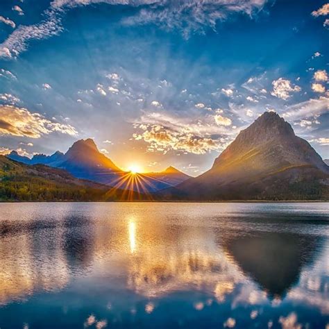 Enjoy Nature 🌻☀️💛 On Twitter Swiftcurrent Lake Sky And Clouds