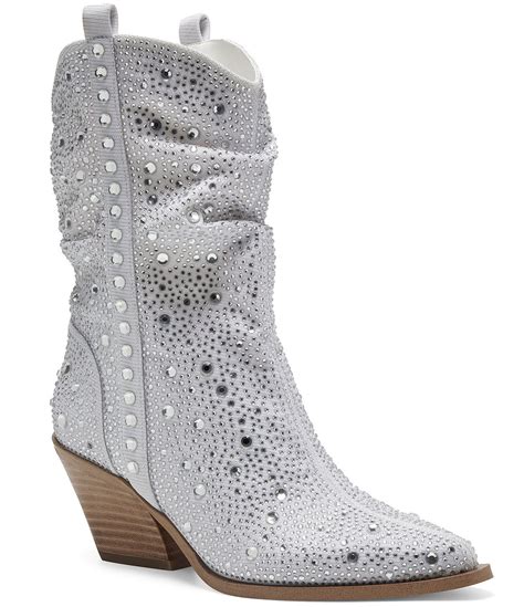 Jessica Simpson Zellya Rhinestone Embellishment Western Boots Dillard