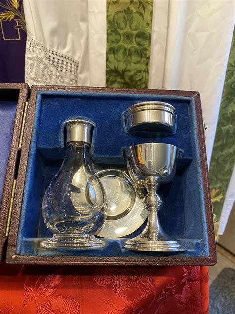 4 Piece Communion Set London 1965 A R Mowbray And Co Mary Collings