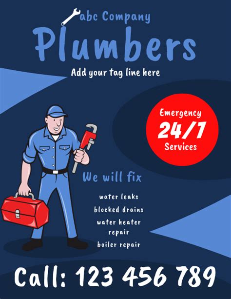 Plumbers Flyer Template Postermywall
