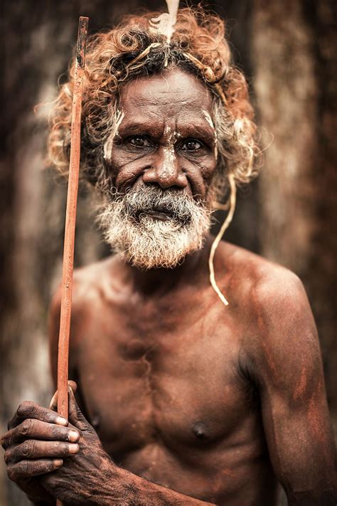 Aboriginal Man Pormpuraaw Gulf Of Carpentaria Cape York Australia