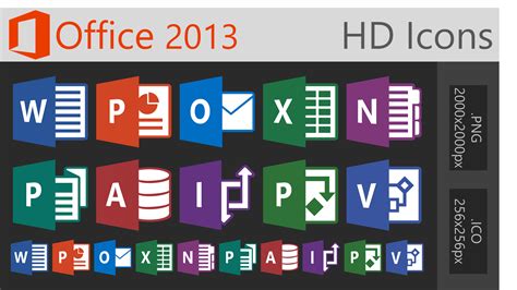 Office 2013 Hd Icons Large By Dakirby309 On Deviantart