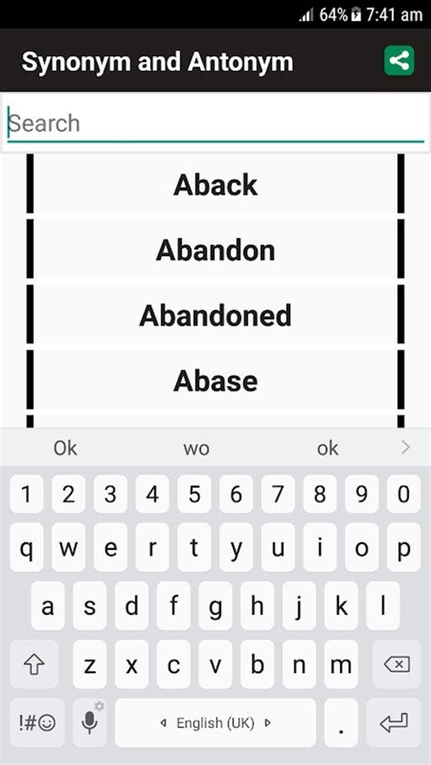 Synonym And Antonym Dictionary Apk Para Android Descargar