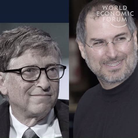 Bill gates and his friend. World Economic Forum - Bill Gates and Steve Jobs raised ...
