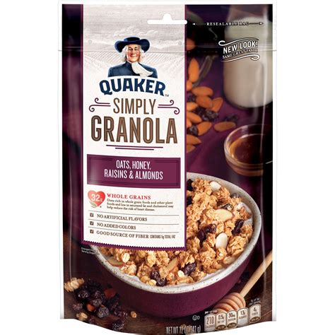 Quaker 100 Natural Granola Cereal Nutrition Facts Besto Blog