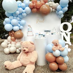 Amazon Com DIY Blue Brown Baby Shower Balloons 146pcs Blue Coffee