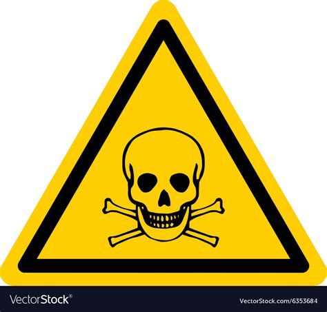 Danger Sign With Skull And Bones Royalty Free Vector Image