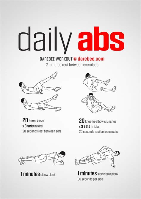 Daily Abs Workout Daily Ab Workout Daily Workout Plan Abs Workout