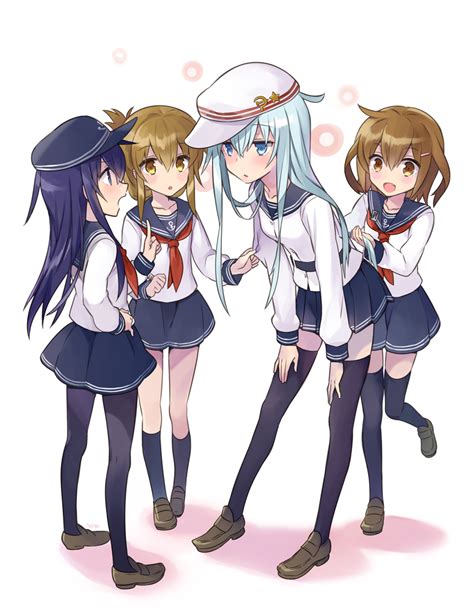 Hibiki Inazuma Ikazuchi Akatsuki And Verniy Kantai Collection