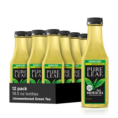 12 Bottles Pure Leaf Unsweetened Green Iced Tea 185 Fl Oz Walmart