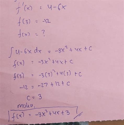 contoh soal turunan apabila diketahui f x dan g x