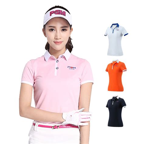 2018 Pgm Golf T Shirts For Women Summer Outdoor Sport