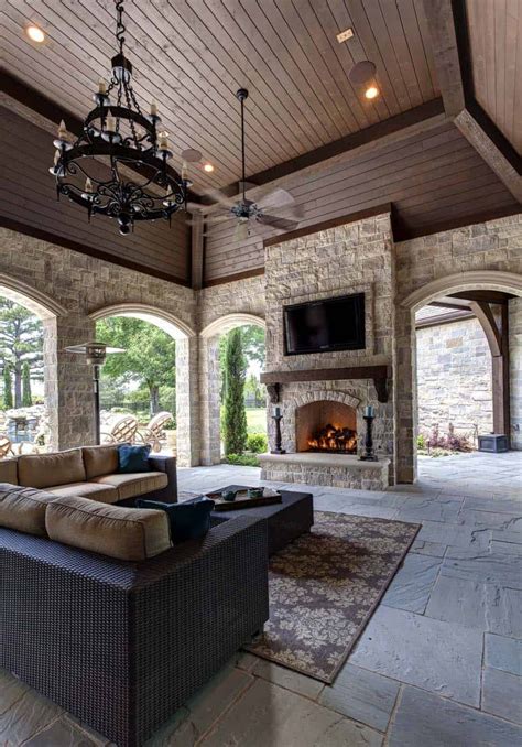 A French Chateaux Style Dream Home In Southlake Texas Backyard