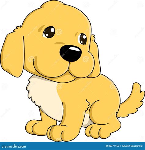 Golden Retriever Puppy Stock Vector Illustration Of Cute 83777169