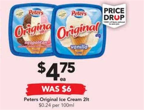 Peters Original Ice Cream 2lt Offer At Drakes