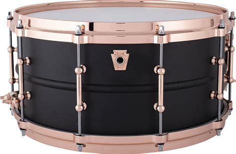 Ludwig Custom Black Beauty Hot Rod 65x14 Matte Black W Copper Snare Drum