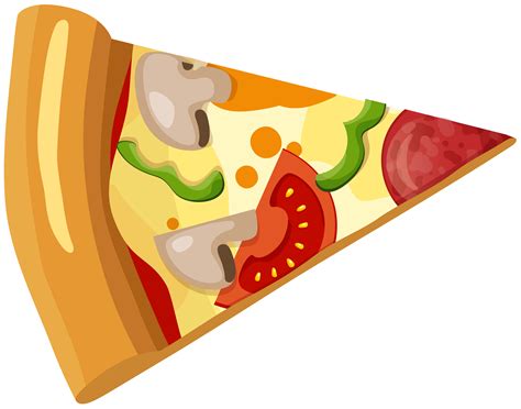 Pizza Slice Clipart Slice Of Cheese Pepperoni Pizza Fastfood Vector