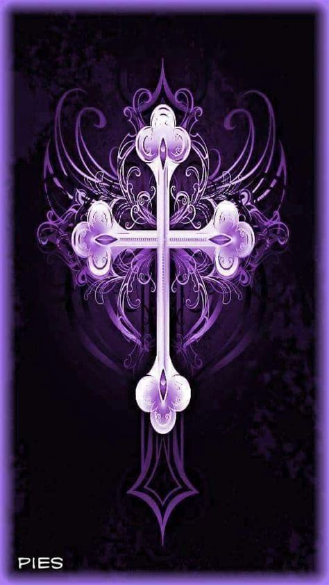 Purple Cross Purple Art Cross Wallpaper Purple Love