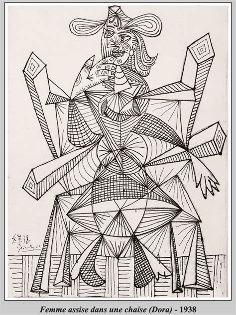 Line Hatching Geometry Picasso Picasso Coloring Pablo Picasso Art