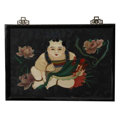Chinese Export Reverse Glass Painting For Sale At 1stdibs