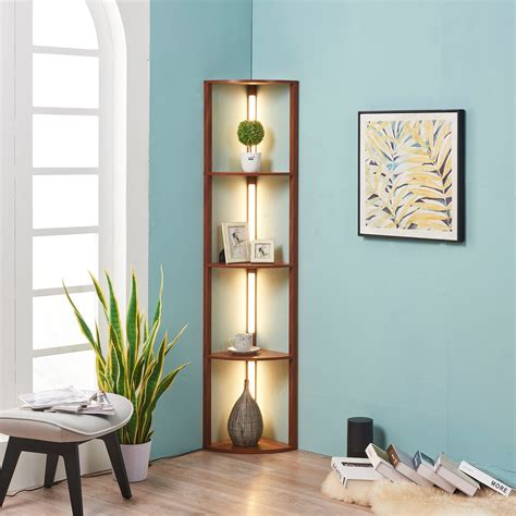 Fenlo Fancy Edge Dimmable Floor Lamp With Shelves Luxury Corner Led
