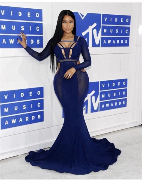 Nicki Minaj Beautiful Blue Dress Tfortt