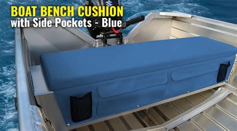 Boat Bench Seat Cushion 1200mm X 400mm Dense 50mm Foam With Side