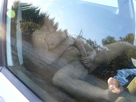 Naked Man Driving Car