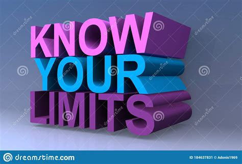 Know your limits stock illustration. Illustration of career - 184637831