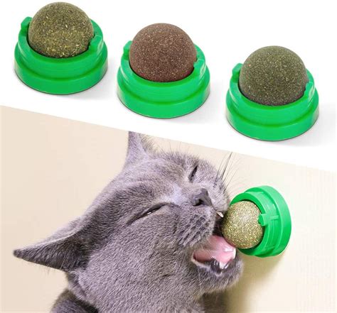 potaroma catnip toys balls 4 pcs extra cat energy ball edible kitten silvervine toys for cats