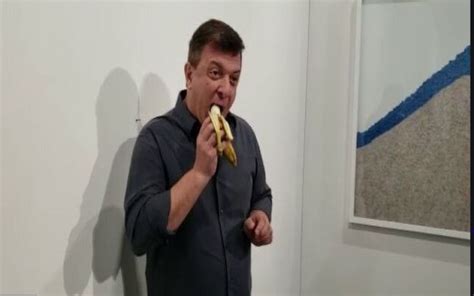 Man Eats 120 000 Piece Of Art A Banana Taped To The Wall The Standard