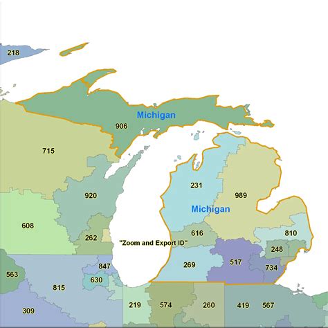 Michigan Map With Zip Codes Map