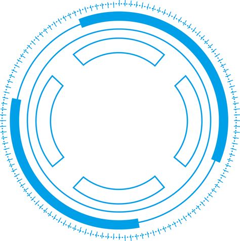 Technology Border Blue Simple Lines Png And Psd Circle Clipart Full